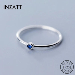 925 Silver Crystal Round Ring Women Jewelry Gift