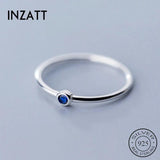 925 Silver Crystal Round Ring Women Jewelry Gift