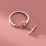 TrustDavis 925 Sterling Silver Open Ring Gift for Women Daughter