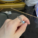 925 Sterling Silver Personalized Chain Ring Jewelry