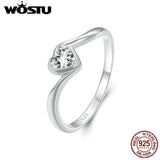 Heart Moissanite Wedding Ring 925 Sterling Silver Promise Rings