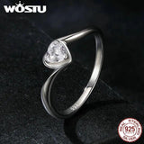 Heart Moissanite Wedding Ring 925 Sterling Silver Promise Rings