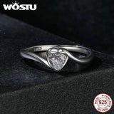 Heart Moissanite Wedding Ring 925 Sterling Silver Promise Rings