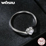 Heart Moissanite Wedding Ring 925 Sterling Silver Promise Rings