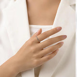 925 Silver Rainbow Zirconia Finger Ring Wedding Jewelry
