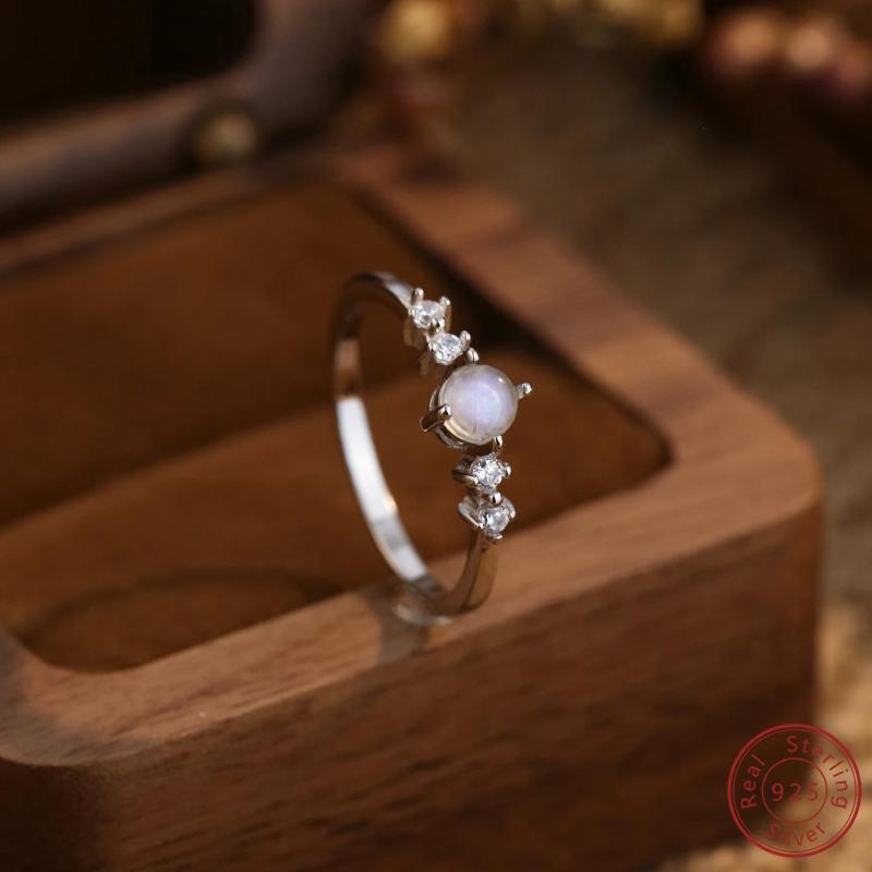 S925 Silver Zircon Stone Ring for Women