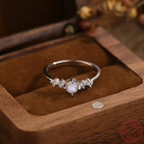 S925 Silver Zircon Stone Ring for Women