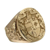 18K Vintage Carved Godfather Ring for Men