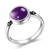 Nasiya Amethyst Rings 925 Silver Jewelry Wedding Anniversary
