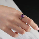 Nasiya Amethyst Rings 925 Silver Jewelry Wedding Anniversary