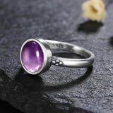 Nasiya Amethyst Rings 925 Silver Jewelry Wedding Anniversary