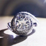 925 Silver Moissanite Anniversary Wedding Band Ring for Women Men