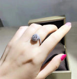 925 Silver Moissanite Anniversary Wedding Band Ring for Women Men