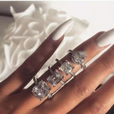 925 Silver Moissanite Anniversary Wedding Band Ring for Women Men