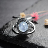 Sterling Silver Labradorite Moonstone Amethyst Lapis Ring