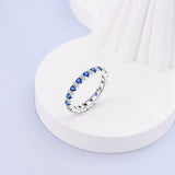 925 Silver Royal Zircon Demon Eye Star Ring Wedding Jewelry
