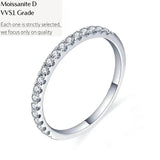 925 Silver Round D Moissanite Ring for Girls Cocktail Jewelry