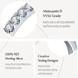 925 Silver Round D Moissanite Ring for Girls Cocktail Jewelry