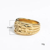 18K Plated Stainless Steel Sword Ring Size 7-13