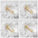 925 Silver Geometric Zircon Ring Wedding Jewelry Bague Femme
