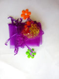 100pcs Dark purple Organza Bag Drawstring jewelry bags for gift/candy - 7*9cm