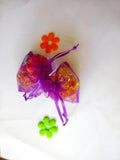 100pcs Dark purple Organza Bag Drawstring jewelry bags for gift/candy - 7*9cm