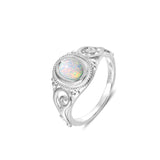925 Silver Opal Ring Men Women Christmas Gift