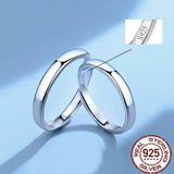 CWWZircons 925 Sterling Silver Couple Ring Wedding Band Gift SR038