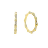 Bamboo Band CZ Eternity Ring 925 Silver Vermeil