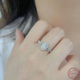 925 Sterling Silver Zircon Infinite Symbol Ring for Women