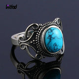 925 Silver Women's Turquoise Ring, 8x10MM Oval Stone, Fine Jewelry