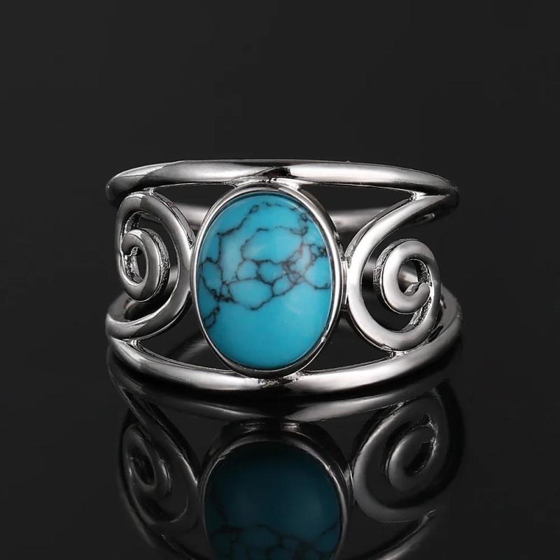 Green Jade Gemstone Ring S925 Sterling Silver Female Engagement Wedding
