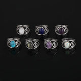 Green Jade Gemstone Ring S925 Sterling Silver Female Engagement Wedding