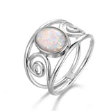 Green Jade Gemstone Ring S925 Sterling Silver Female Engagement Wedding