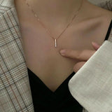925 Sterling Silver CZ Necklace Bohemian Long Chain Statement Jewelry