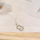 Tiny Bear Necklace for Women 14k Plated Pendant Jewelry