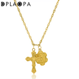 925 Silver Cross Pendant Necklace Punk Jewelry