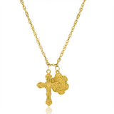 925 Silver Cross Pendant Necklace Punk Jewelry