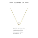 Sterling Silver Angel Zircon Pendant Necklace for Women
