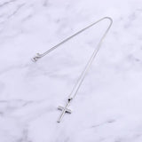 925 Silver Zircon Big Cross Necklaces for Women