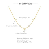 925 Silver Heart CZ Pendant Necklace High 18k Chain Jewelry