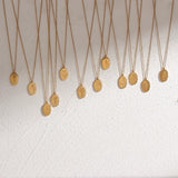 Oval Flower Pendant Necklace for Women