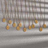Oval Flower Pendant Necklace for Women