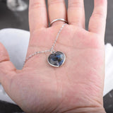 Labradorite Heart Pendant Necklace Natural Stone Jewelry
