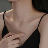 925 Silver Bead Chain Necklace for Women, Party Jewelry