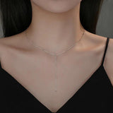 925 Silver Bead Chain Necklace for Women, Party Jewelry