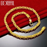 24K 20 Inch 5mm Faucet Chain Necklace For Women Man