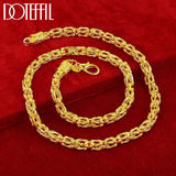 24K 20 Inch 5mm Faucet Chain Necklace For Women Man