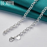 925 Silver Key Lock Stars Necklace For Woman Wedding Engagement