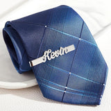 Personalized Stainless Steel Name Tie Clips